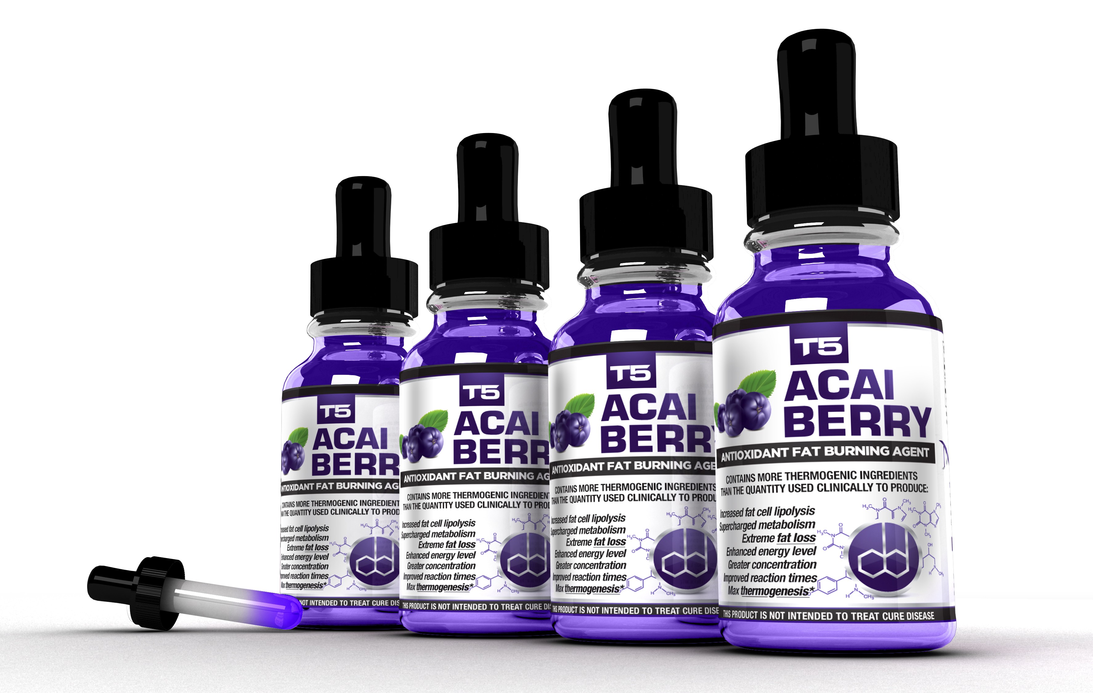 T5 Acai Berry 4 Bottle Bundle